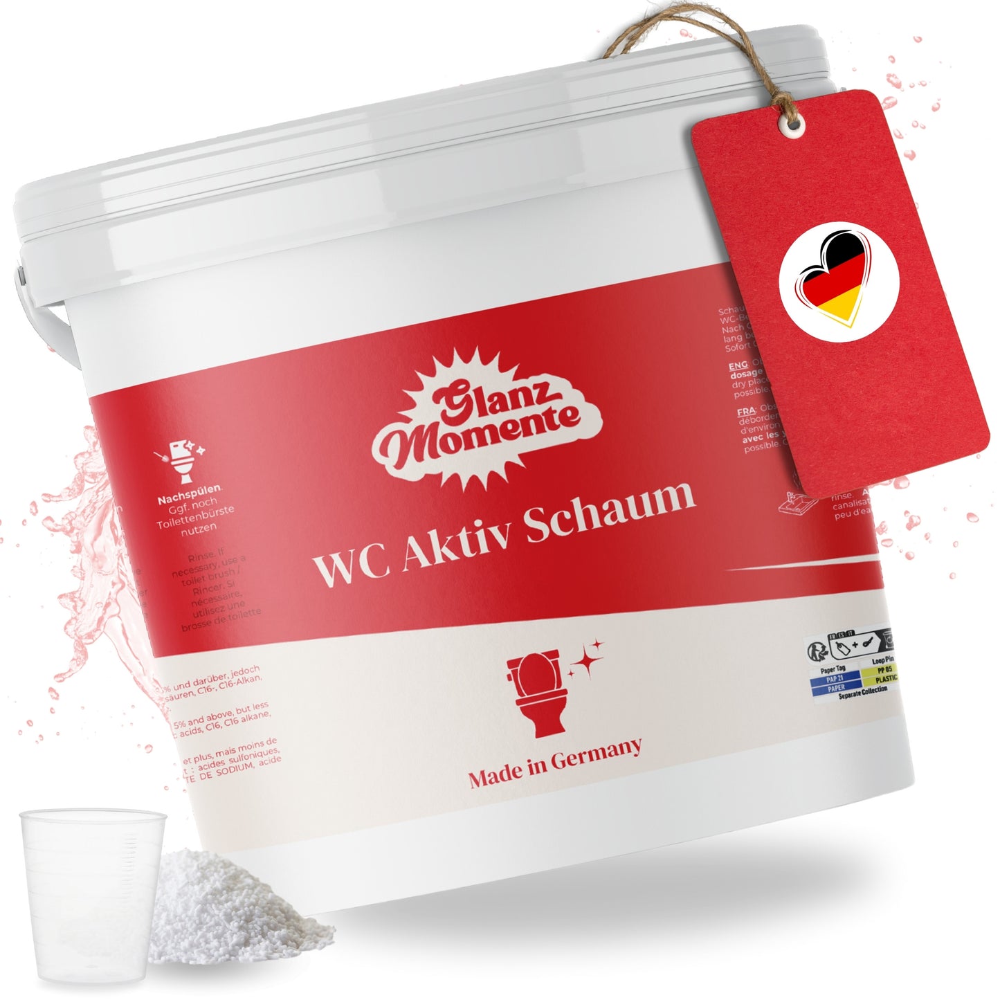 WC Schaumreiniger - Gegen Flecken, Kalk, Gerüche mit Zitrusduft