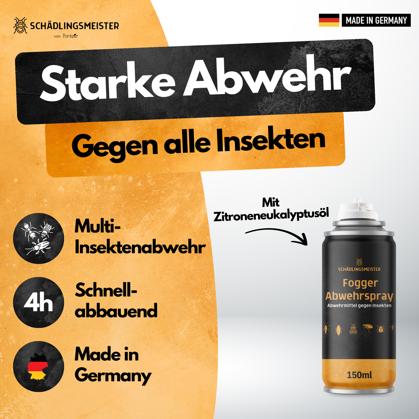 Fogger Abwehrspray – Abwehrmittel gegen Insekten - Mit Zitroneneukalyptusöl
