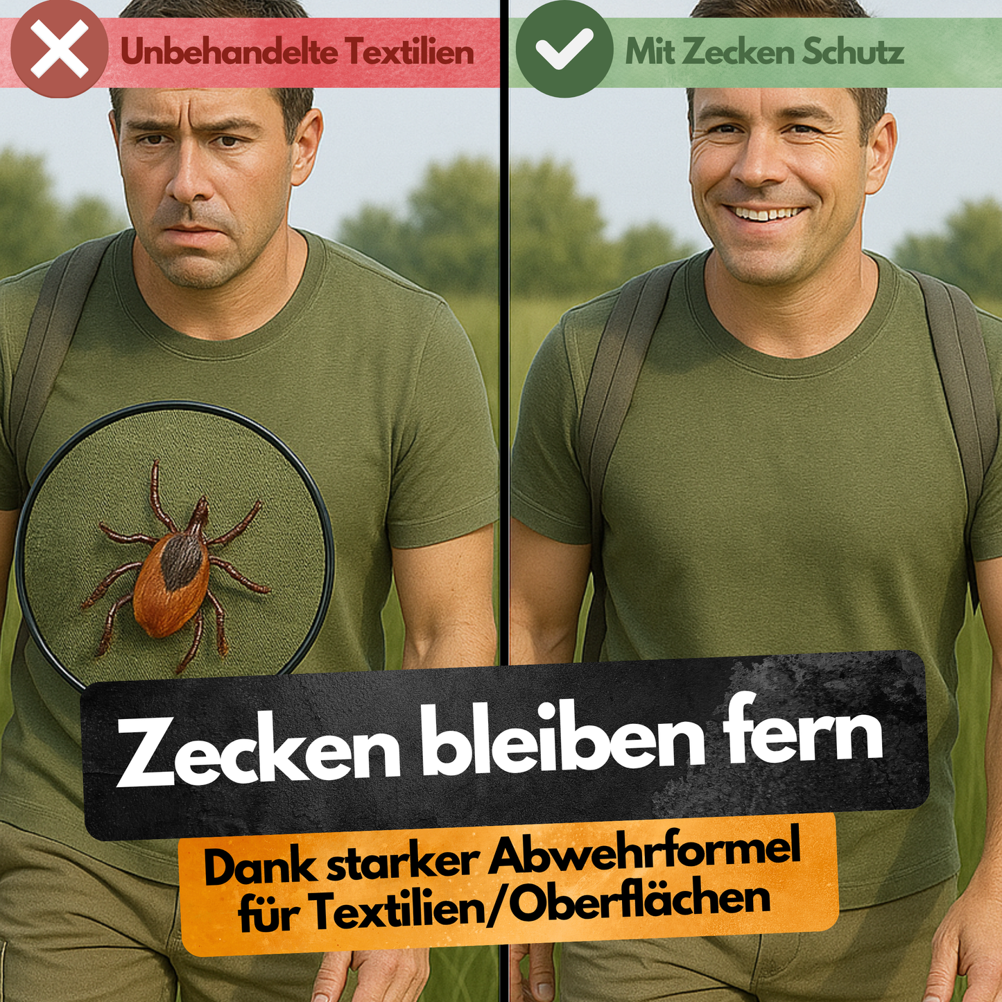 Zecken Stopp Spray – 100 ml – Repellent für Textilien & Oberflächen – 12 Wochen Schutz