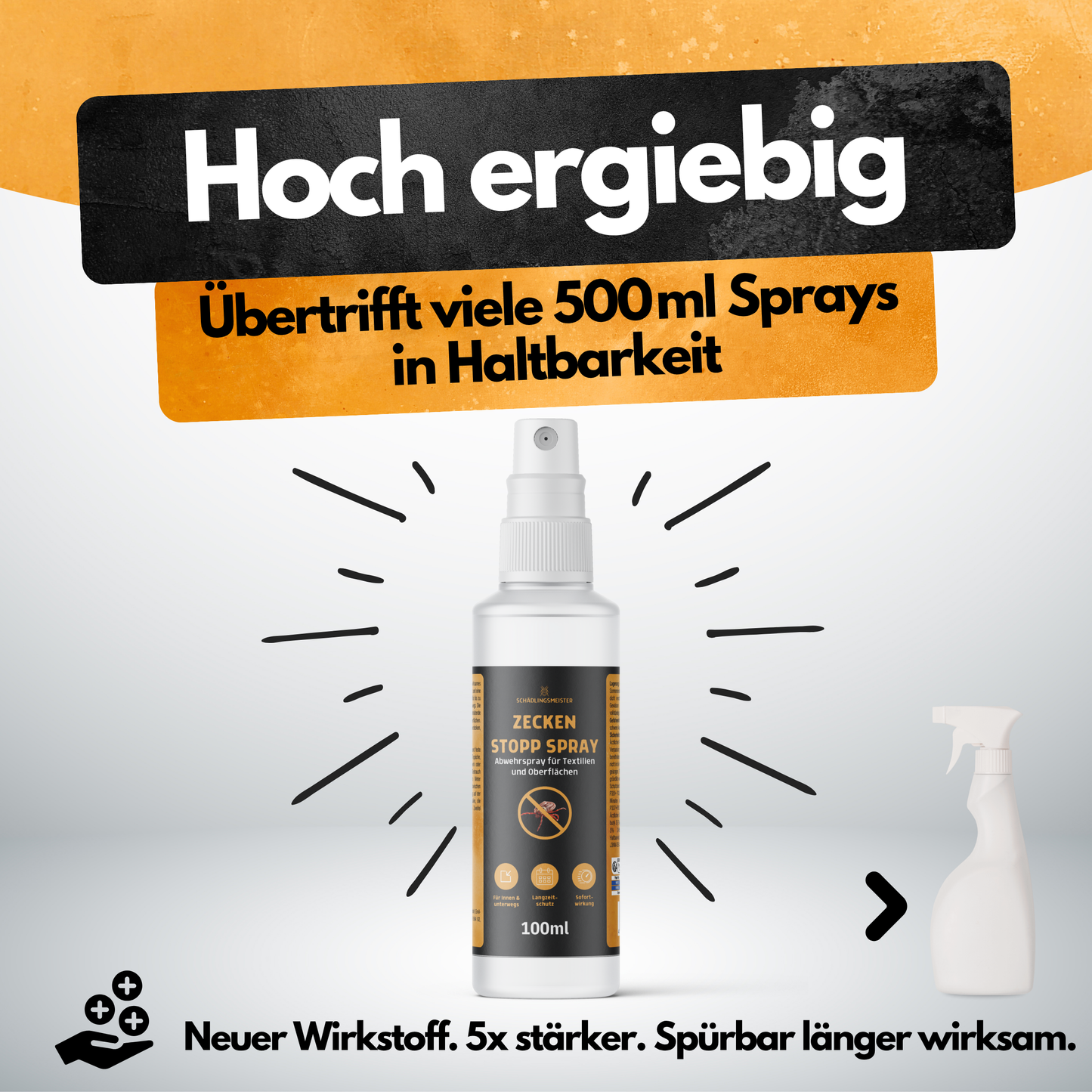 Zecken Stopp Spray – 100 ml – Repellent für Textilien & Oberflächen – 12 Wochen Schutz