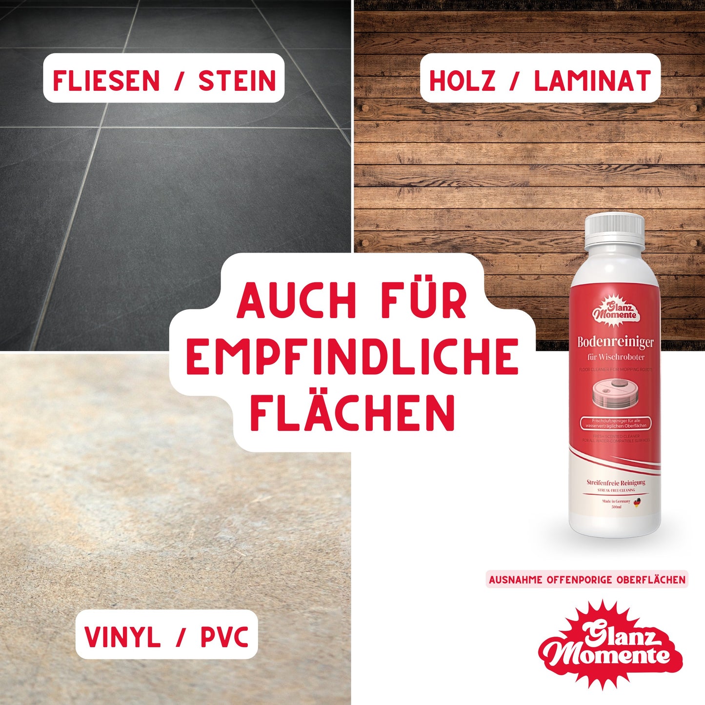 Bodenreiniger für Wischroboter - 500ML - Konzentrat 1:200