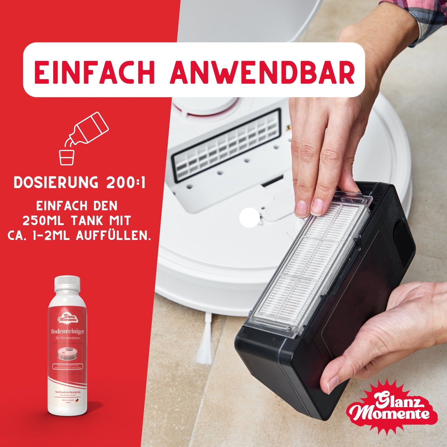 Bodenreiniger für Wischroboter - 500ML - Konzentrat 1:200