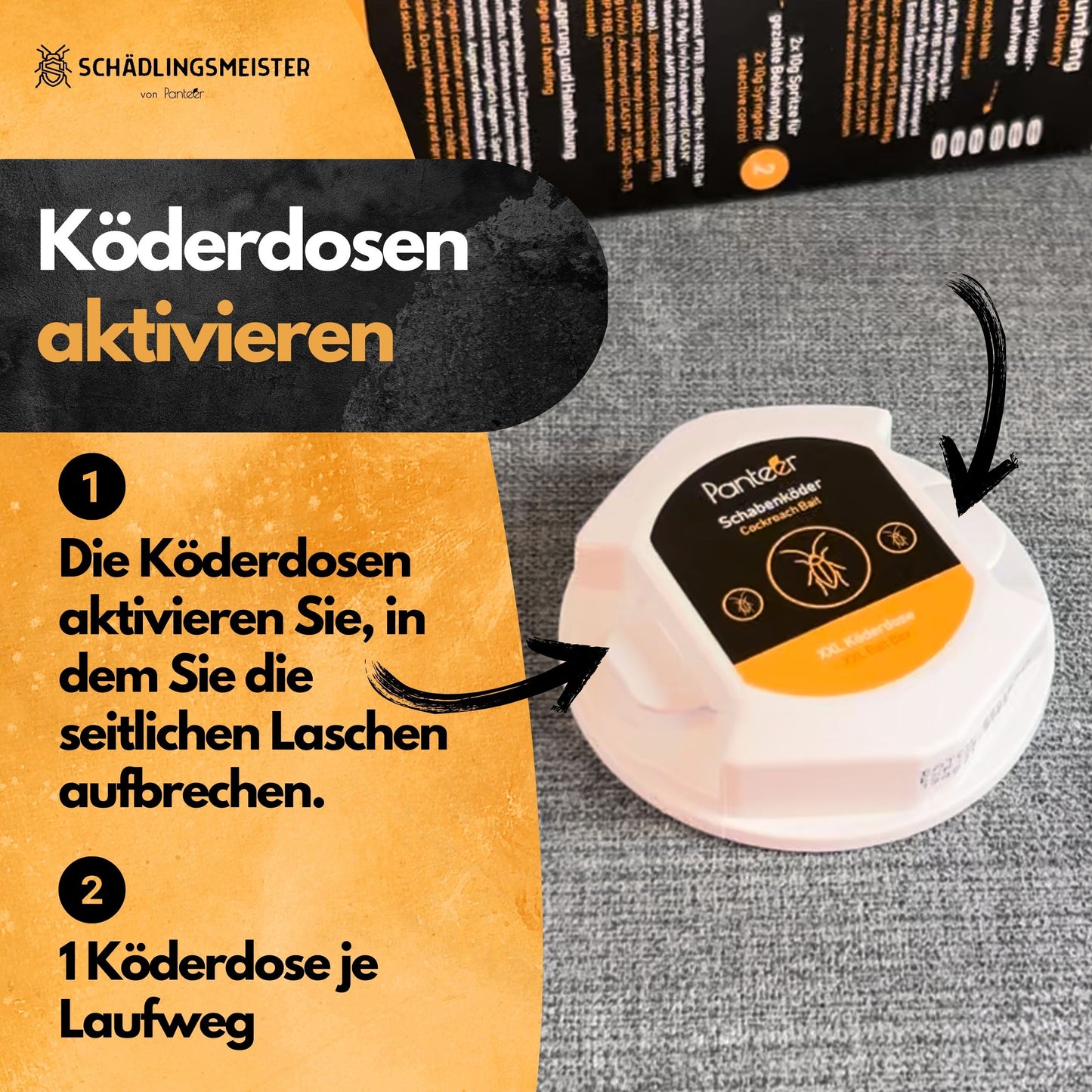 Schaben Komplettlösung - 2 x 10g Schabengel und 5 Schabenfallen (AMP 9 RB)