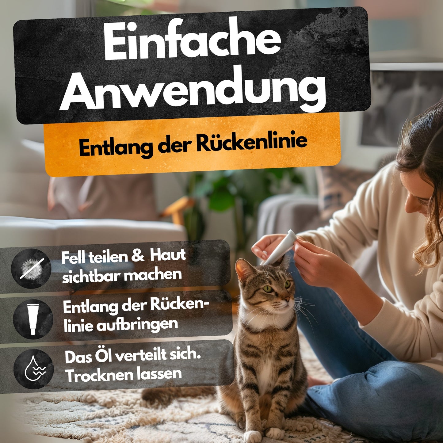 Spot On Repellent - 3 Tuben - Gegen Flöhe, Zecken, Läuse - Für Katzen und Hunde