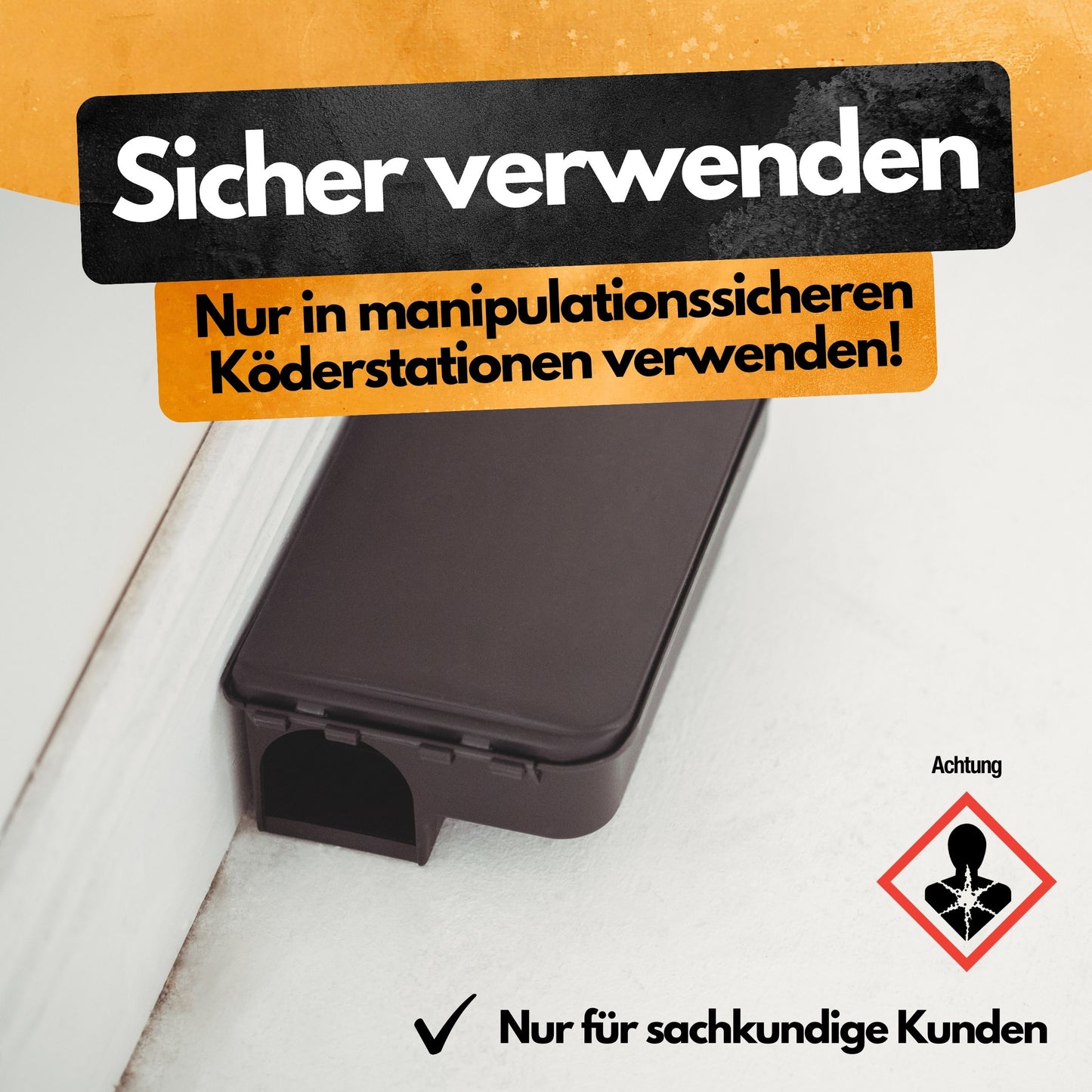 Propasta 25 – 5 Kg – Profi Rattengift mit Brodifacoum 0.0025 % – Köderpaste (500x10 g) – Nur für sachkundige Verwender