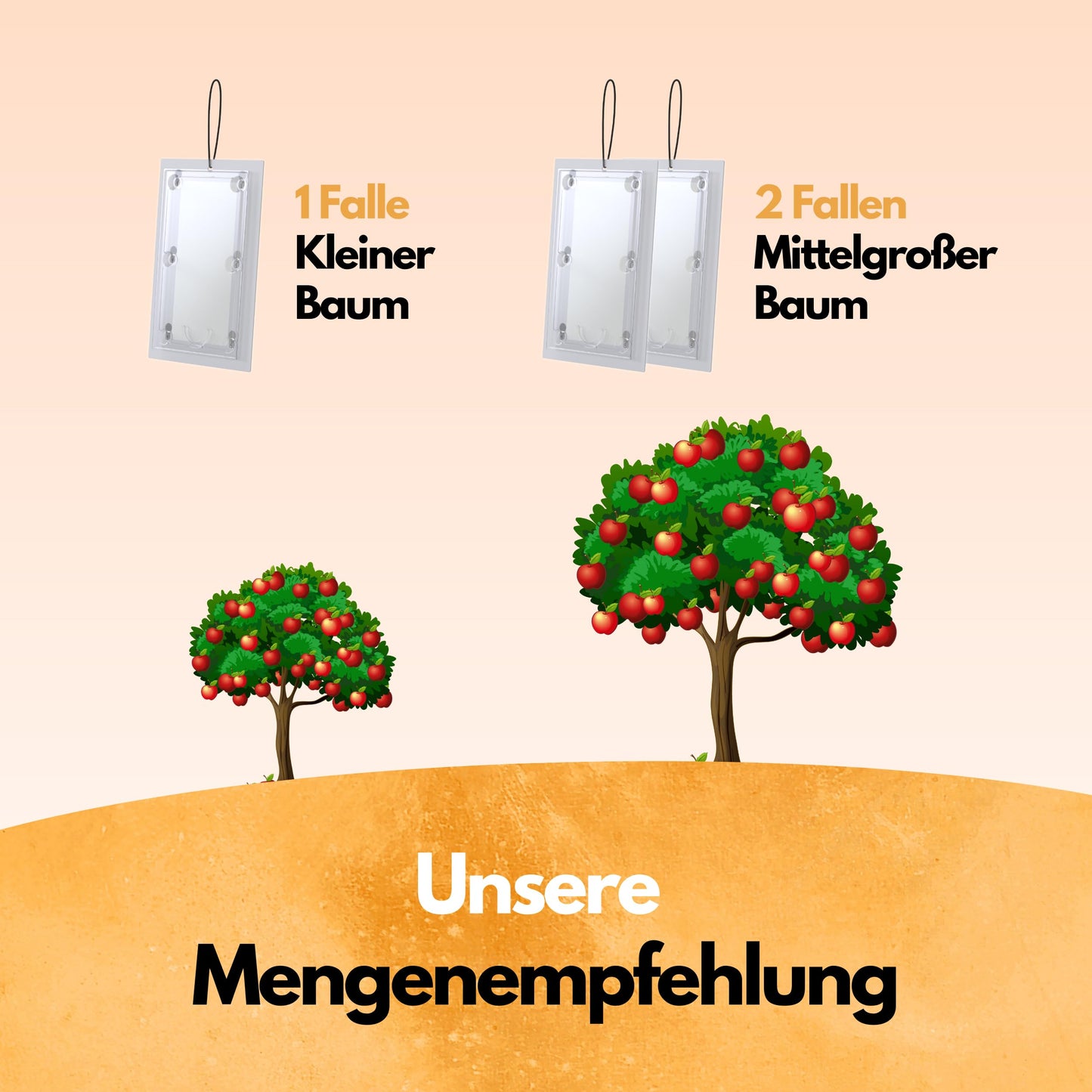 Apfelwickler Falle - 3 Stück - Mit Schnur - Zum Monitoring