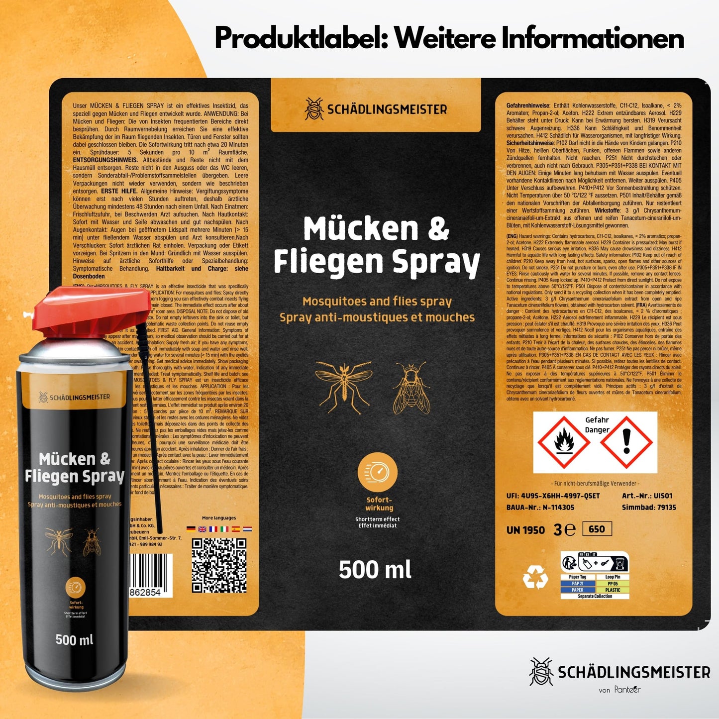 Mücken & Fliegen Spray - 500ml