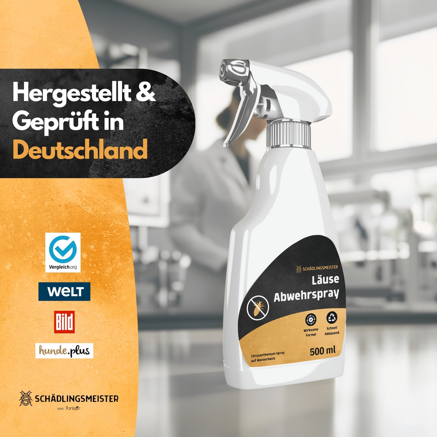 Läuse Abwehrspray - 500 ml - Repellent - Mit Eukalyptus