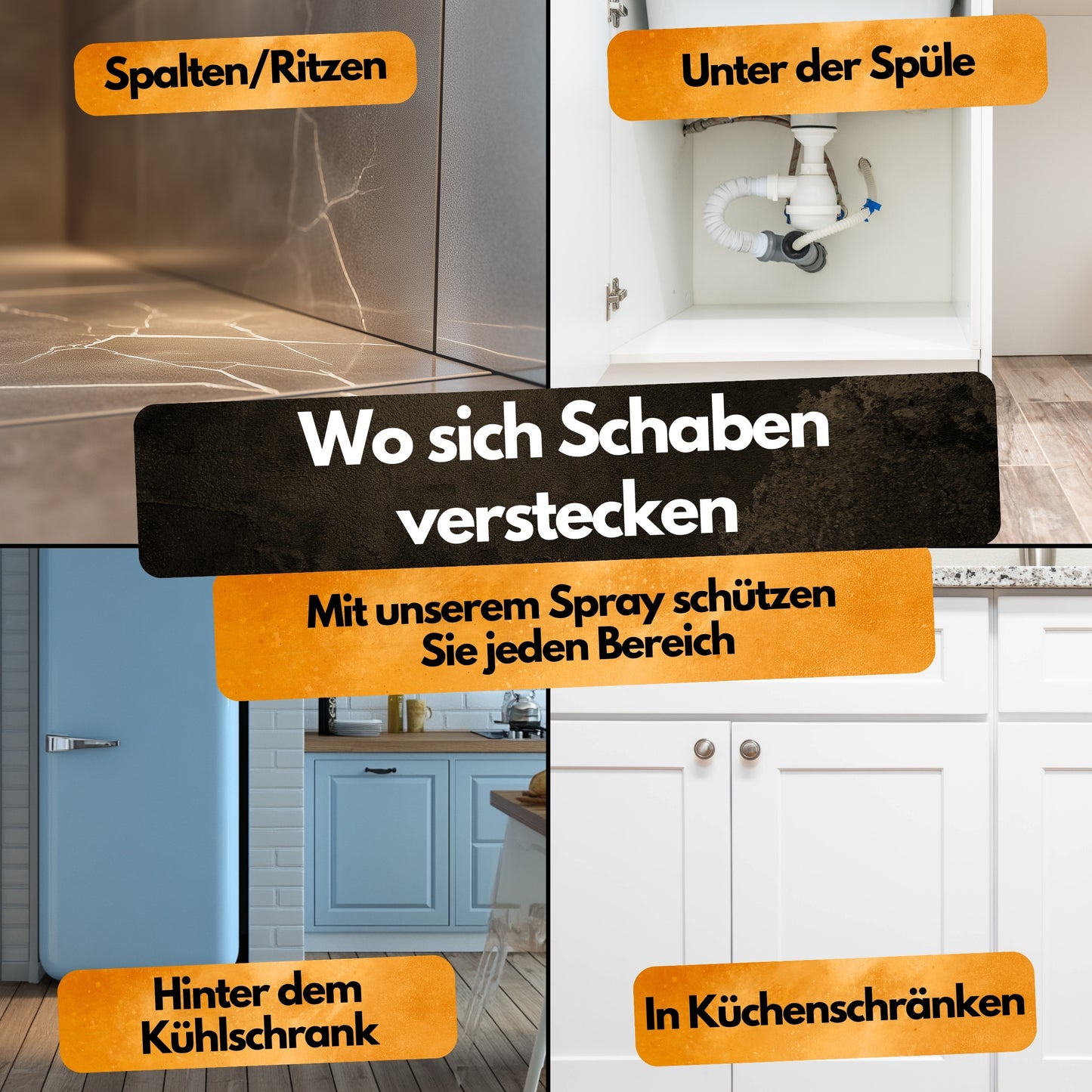 Schaben Abwehrspray - 500 ml - Repellent - Mit Eukalyptus