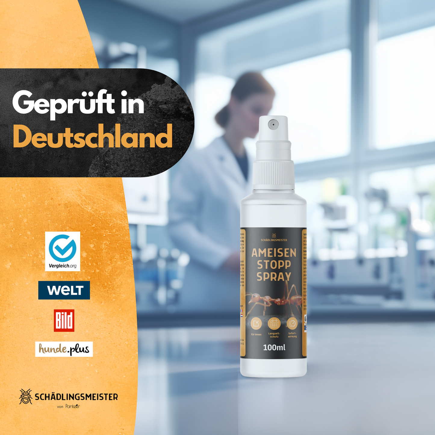 Ameisen Stopp Spray - 100 ml - Hoch konzentriert - 12 Wochen Langzeitschutz