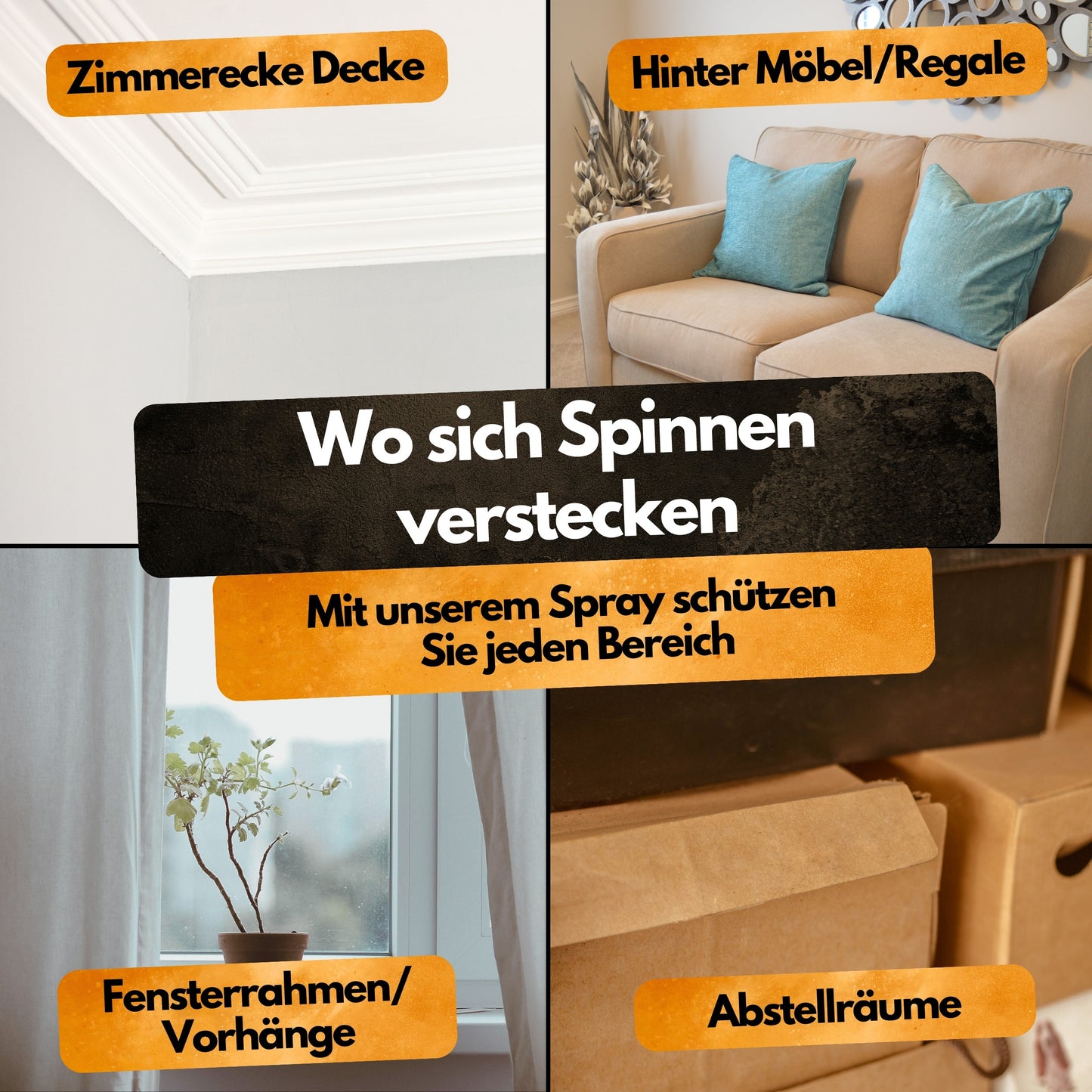 Spinnen Abwehrspray - 500 ml - Repellent - Mit Eukalyptus