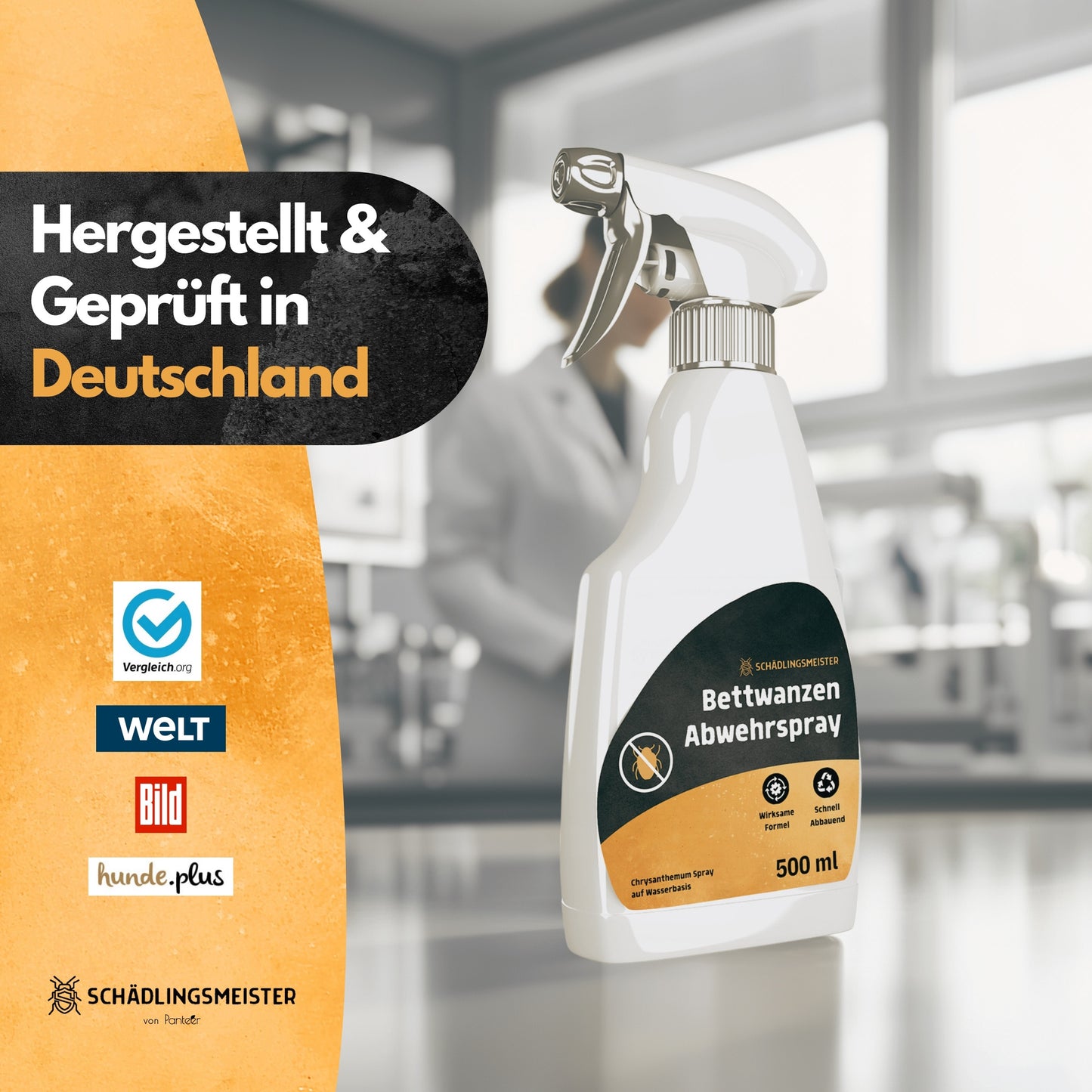 Bettwanzen Abwehrspray - 500 ml - Repellent - Mit Eukalyptus