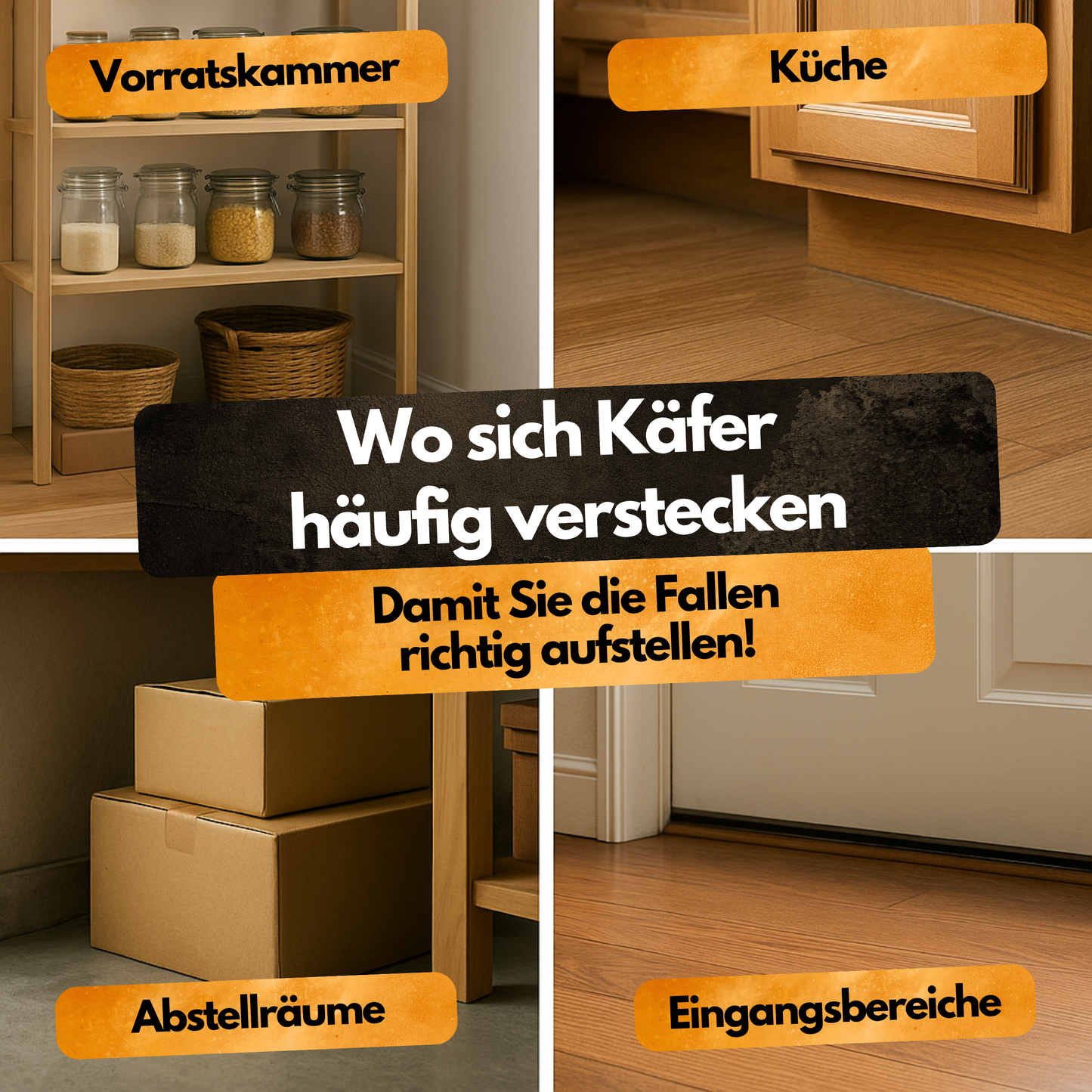 Käfer Licht Falle – 6er Set – Chemiefrei & Geruchlos – Photolumineszierend