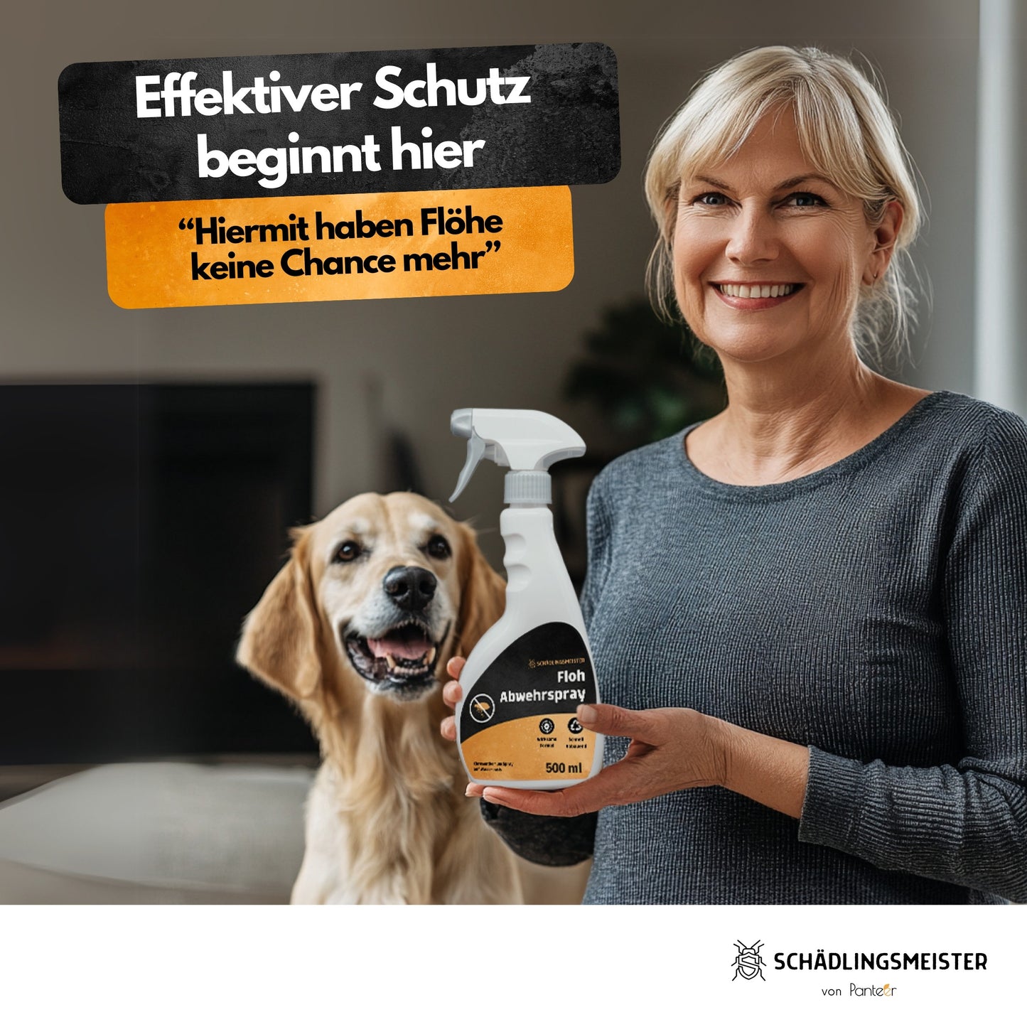 Floh Abwehrspray - 500 ml - Repellent - Mit Eukalyptus
