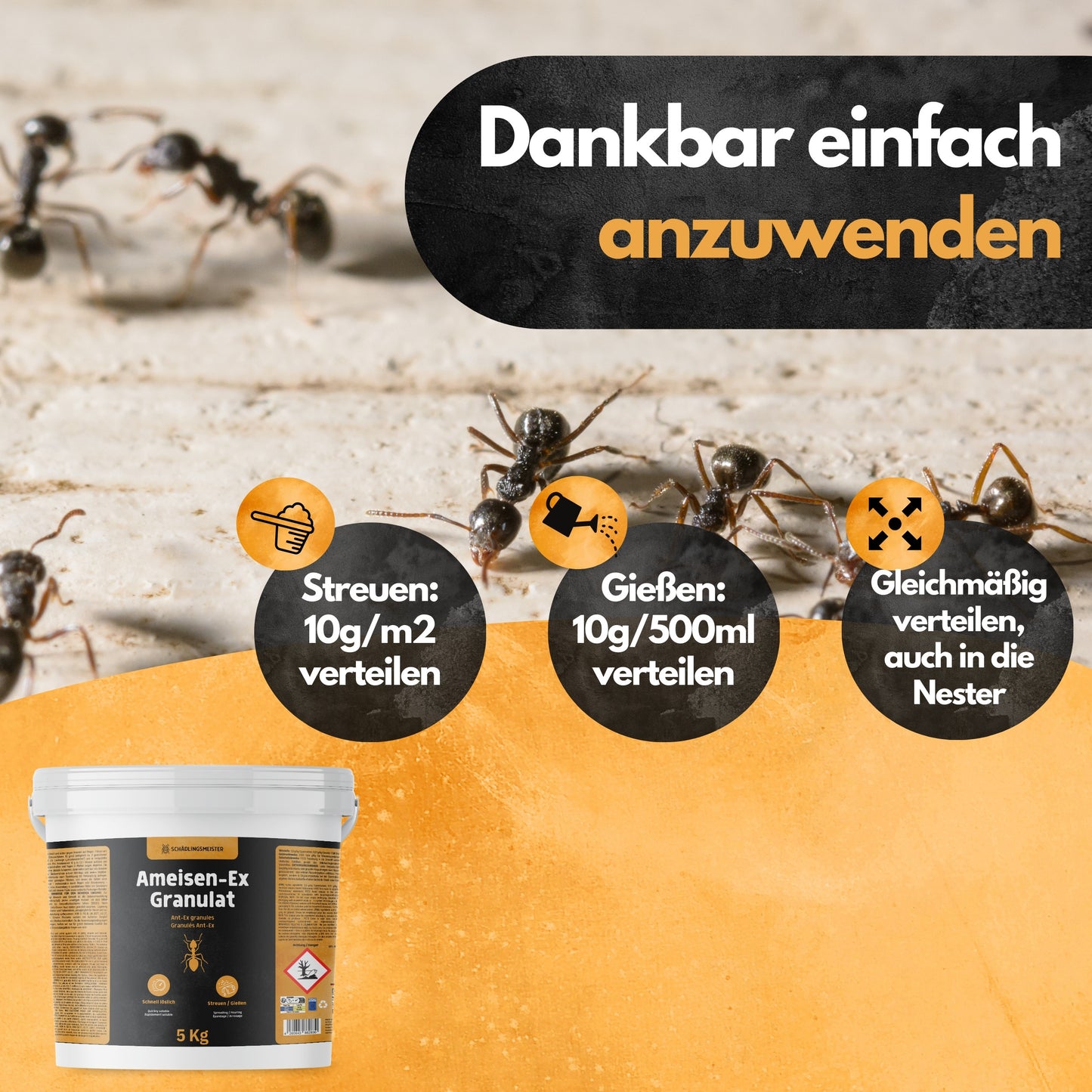Ameisen-Ex Pulver - Ameisenstreu XXL - 5 Kg