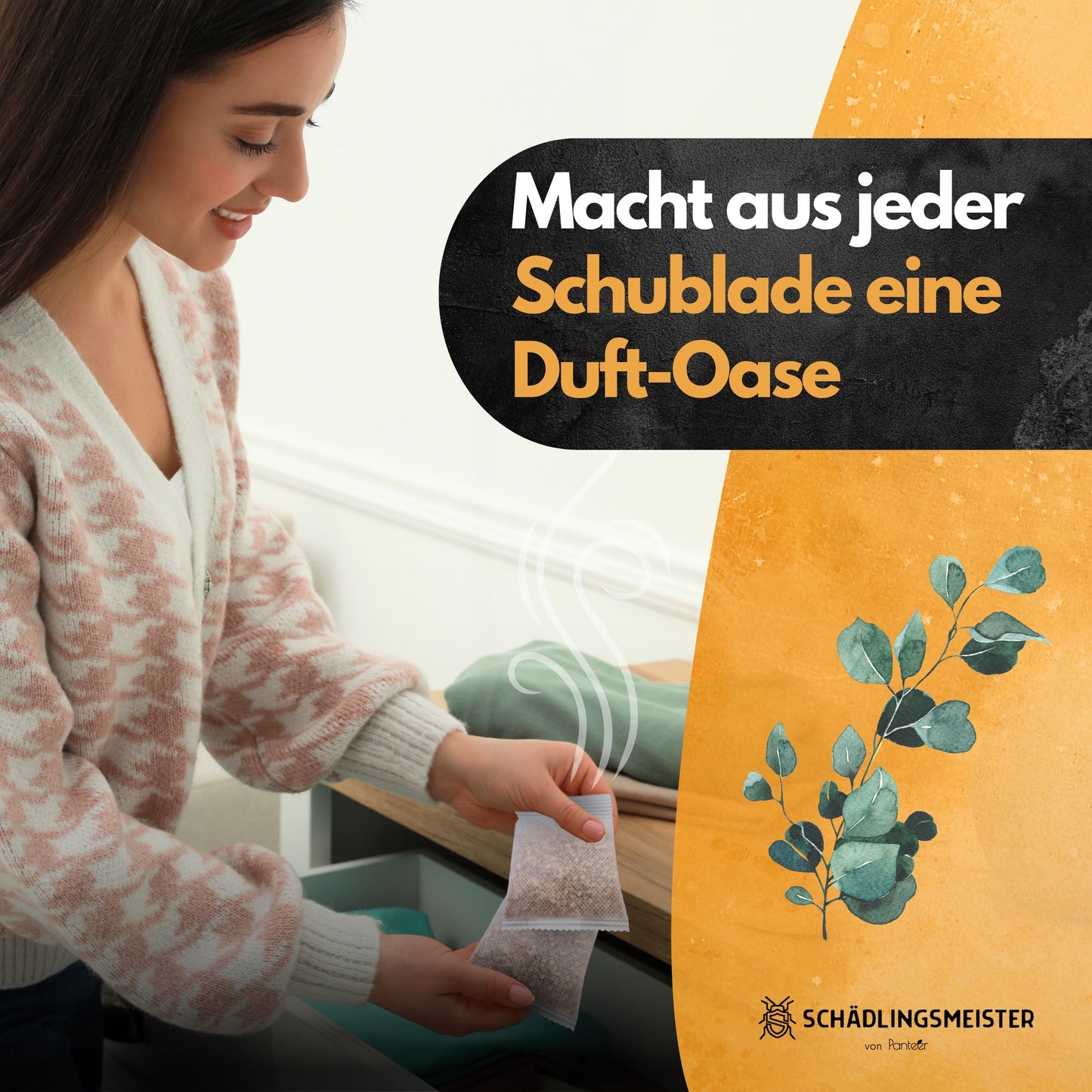 Eukalyptus Beutel Mottenschutz - Duftsäckchen - 3 Stück