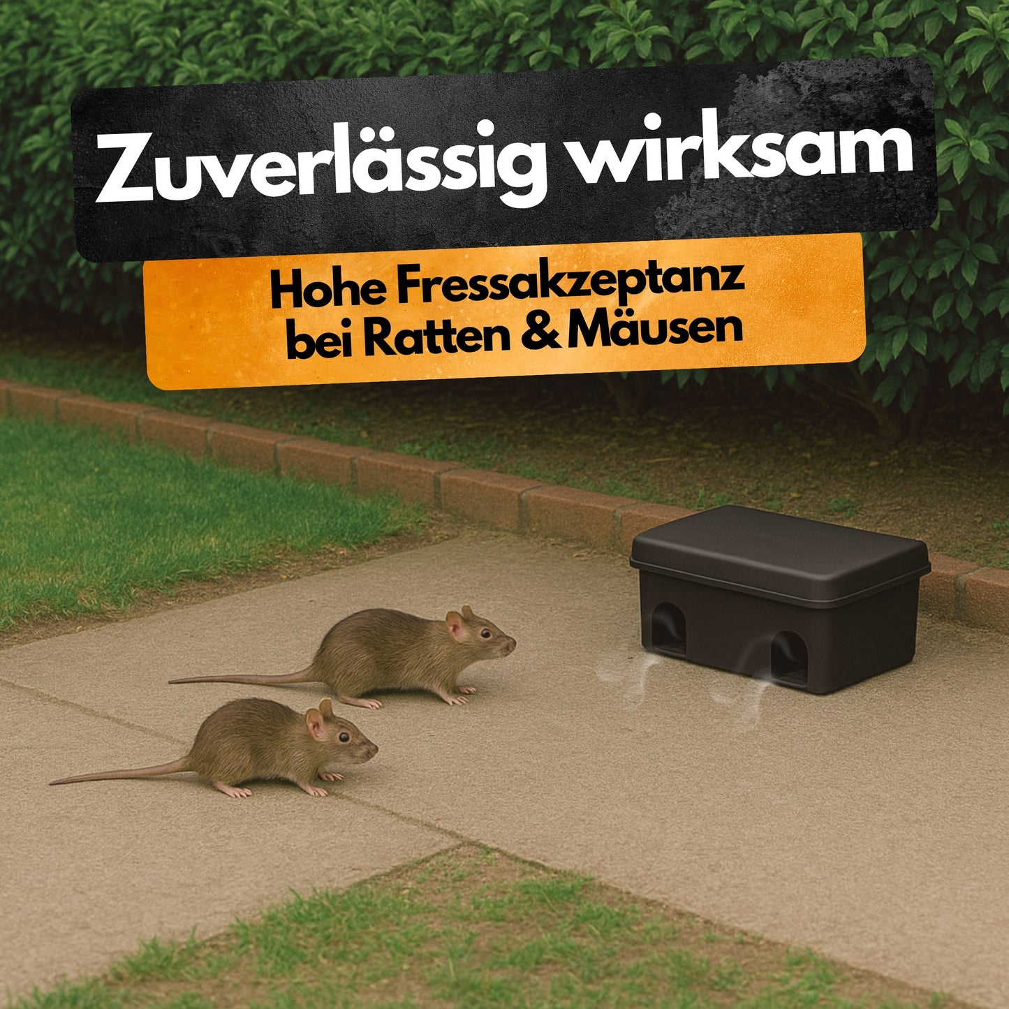 Propasta 25 – 5 Kg – Profi Rattengift mit Brodifacoum 0.0025 % – Köderpaste (500x10 g) – Nur für sachkundige Verwender