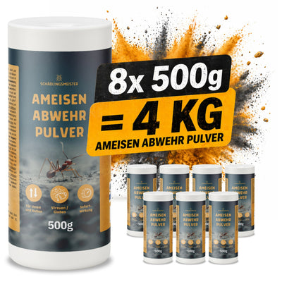Ameisen Abwehr Pulver – 4 Kg XXL Set  – Für Innen & Außen