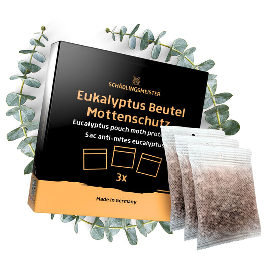 Schädlingsmeister Eukalyptus Beutel Mottenschutz - Duftsäckchen - 3 Stück - Mottenschutz für Kleiderschrank