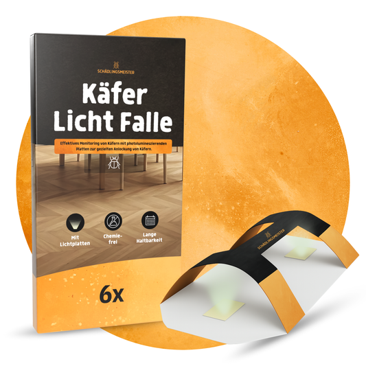 Käfer Licht Falle – 6er Set – Chemiefrei & Geruchlos – Photolumineszierend