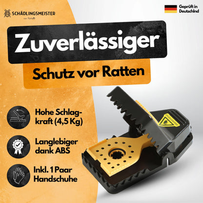 Rattenfallen Schlagfallen - 4 Stück