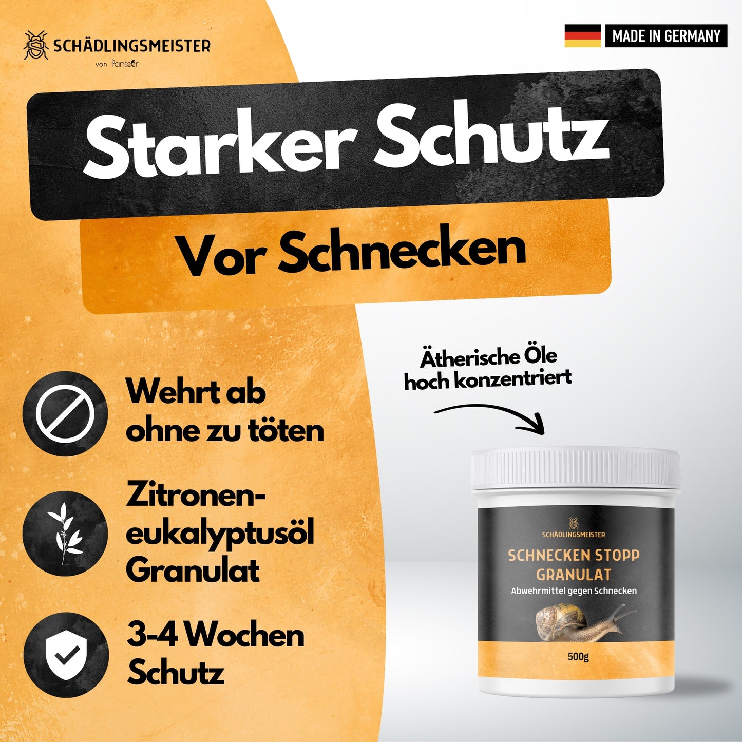 Schnecken Stopp Granulat - 500g - Abwehren, nicht töten