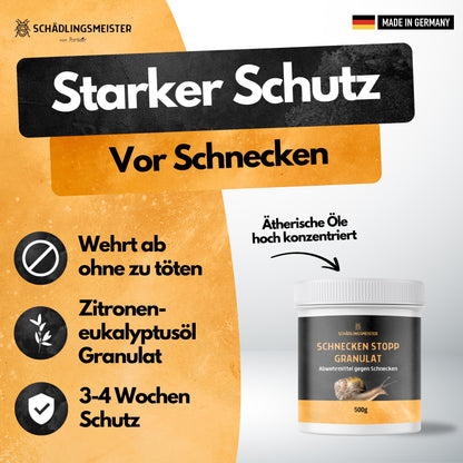 Schnecken Stopp Granulat - 500g - Abwehren, nicht töten