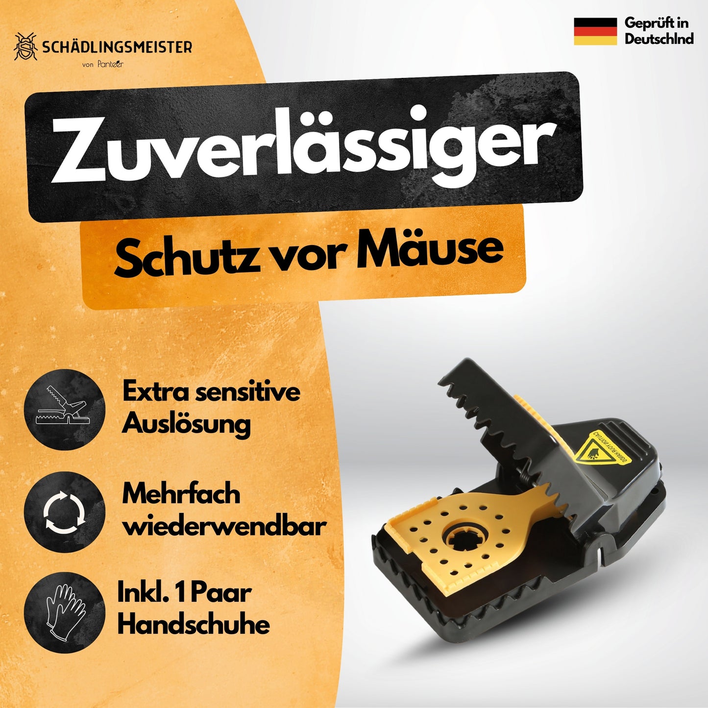 Mausefalle Schlagfalle - 8 Stück
