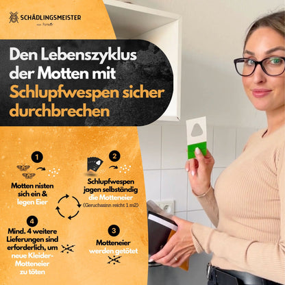 Panteer ® Schlupfwespen gegen Kleidermotten - 5 Lieferungen