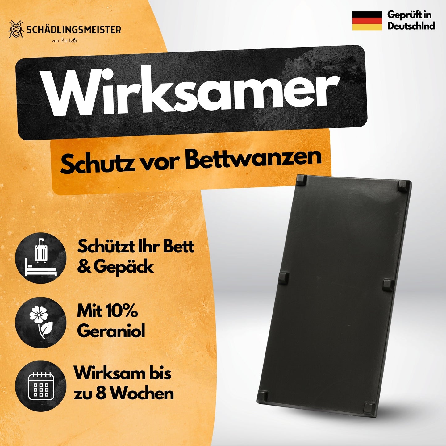 Bettwanzen Abwehrplatten - 4 Stück - Repellent