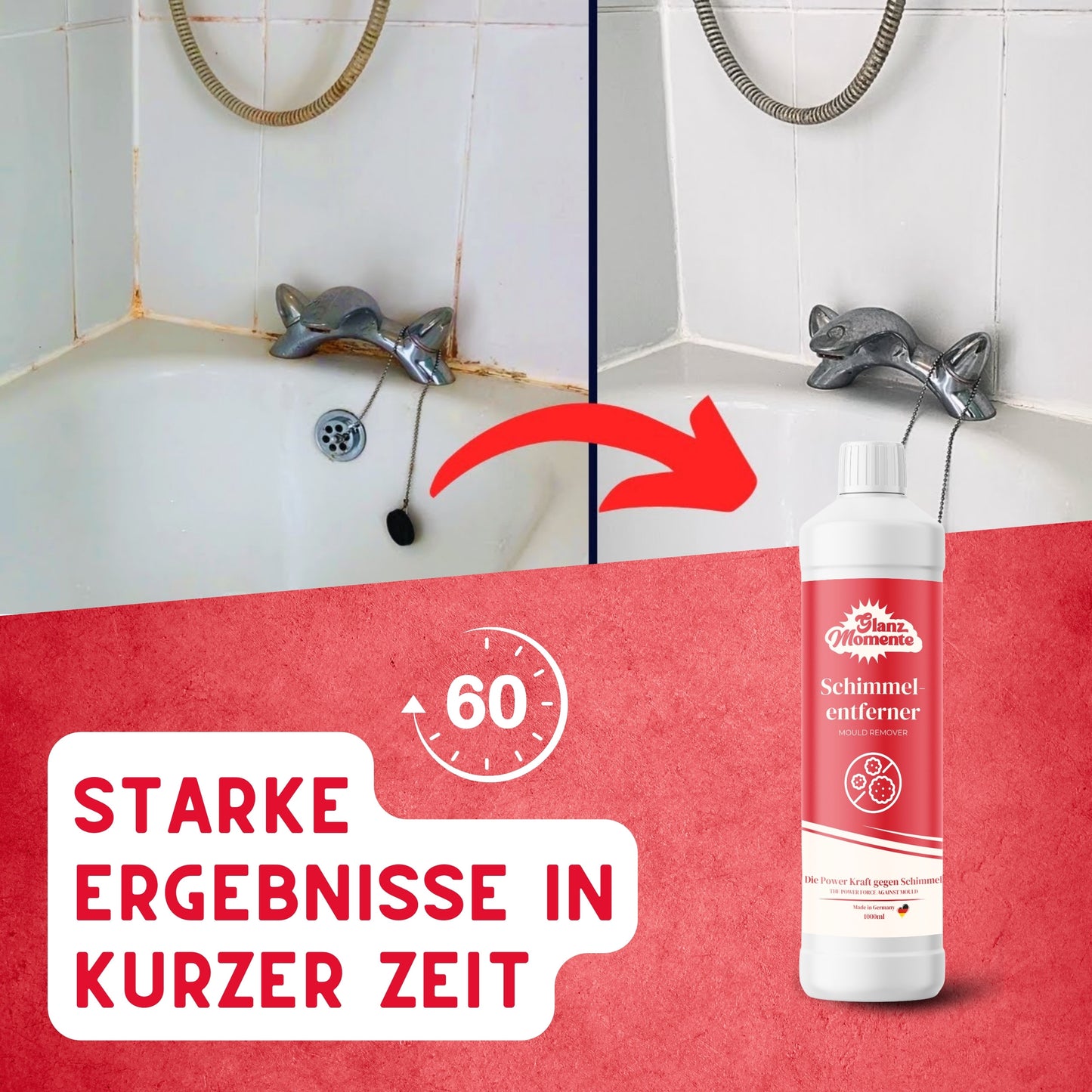 Schimmelentferner Wand - 1000ML - Entfernt hartnäckigen Schimmel