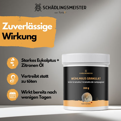 Schädlingsmeister Wühlmaus Granulat - Abwehr Granulat - 300g