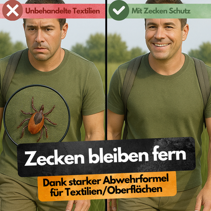 Zecken Stopp Spray – 100 ml – Repellent für Textilien & Oberflächen – 12 Wochen Schutz
