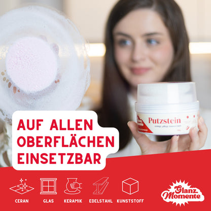 Putzstein - 300g - Inkl. Handschwamm - Universalstein - Universalreiniger