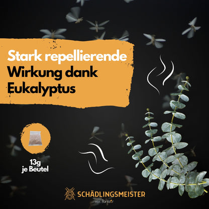 Panteer ® Eukalyptus Duftsäckchen - 3 Stück - Mottenschutz für Kleiderschrank
