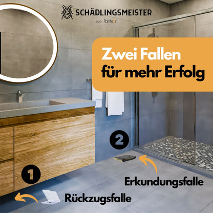 Silberfisch Falle -  Doppelset ohne Insektizide