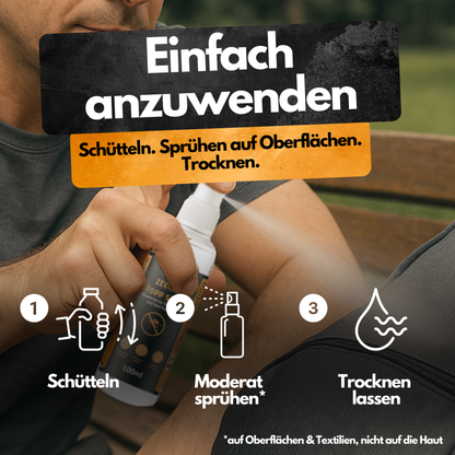 Zecken Stopp Spray – 100 ml – Repellent für Textilien & Oberflächen – 12 Wochen Schutz