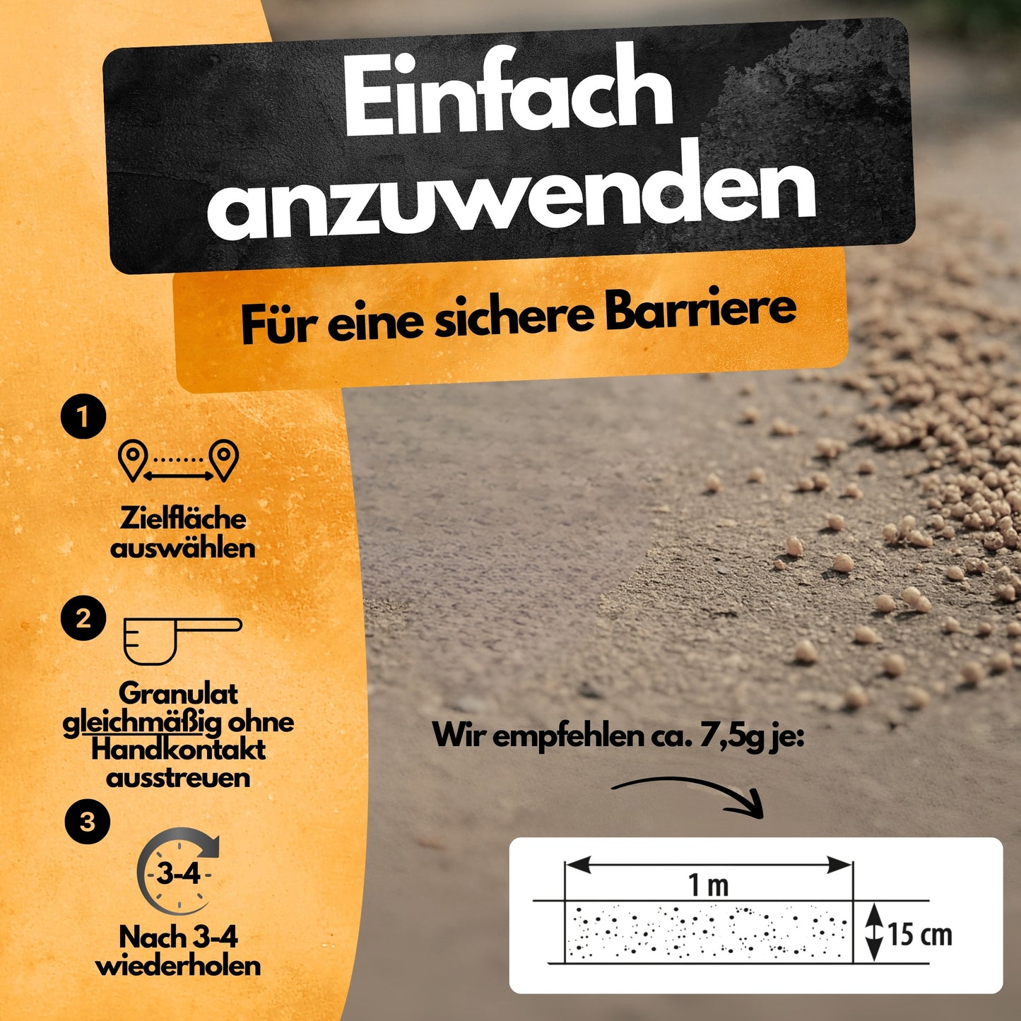 Schnecken Stopp Granulat - 500g - Abwehren, nicht töten
