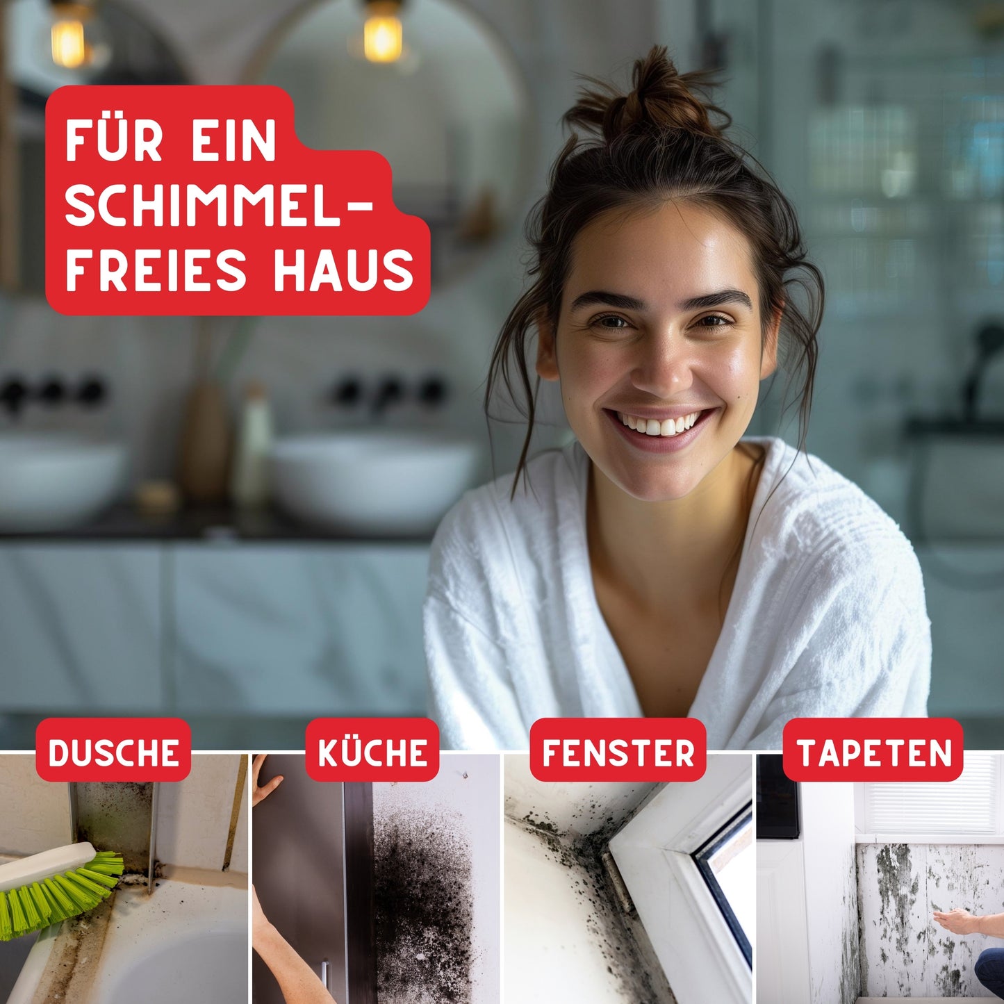 Schimmelentferner Wand - 1000ML - Entfernt hartnäckigen Schimmel