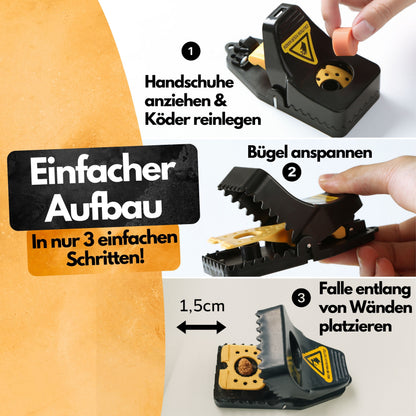 Mausefalle Schlagfalle - 8 Stück