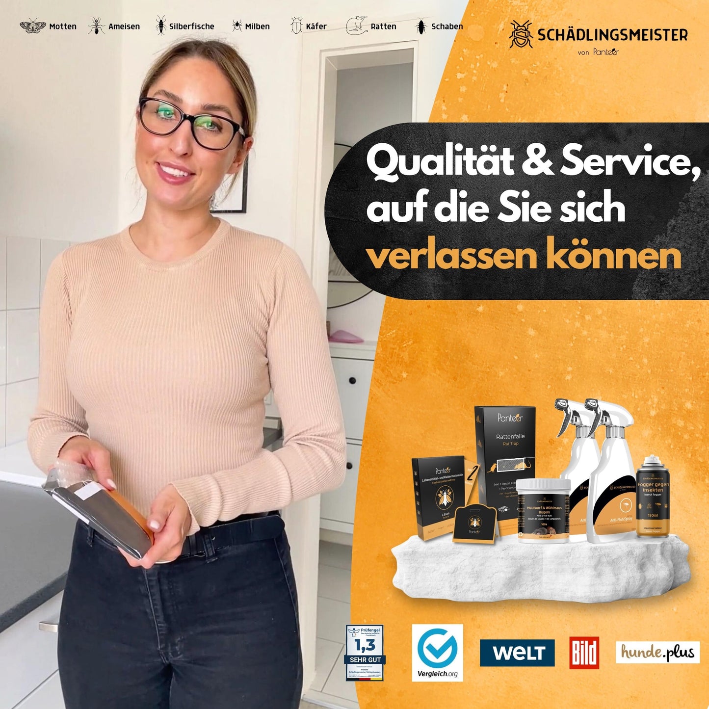 Panteer ® Schlupfwespen gegen Kleidermotten - 5 Lieferungen