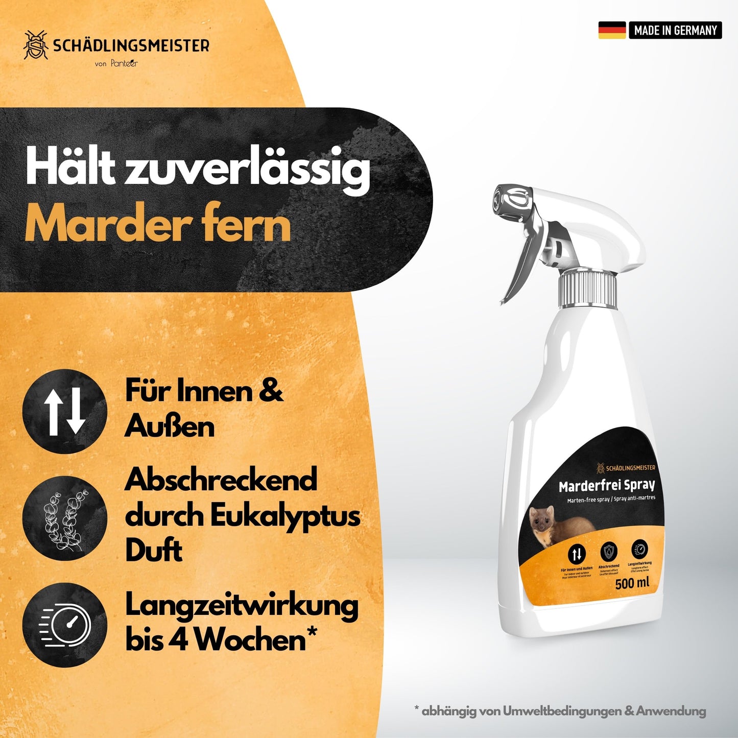 Marderfrei Spray - Marderspray 500ml