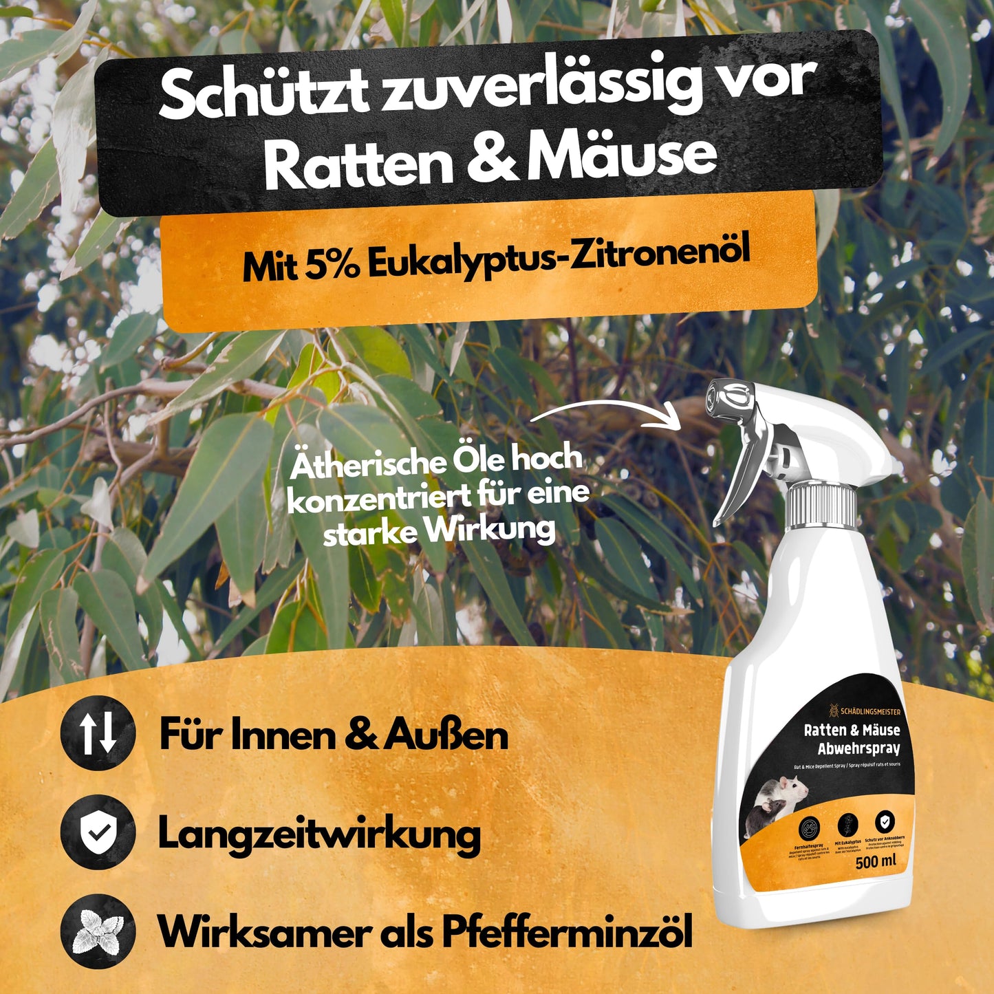 Ratten & Mäuse Abwehrspray - 500 ml