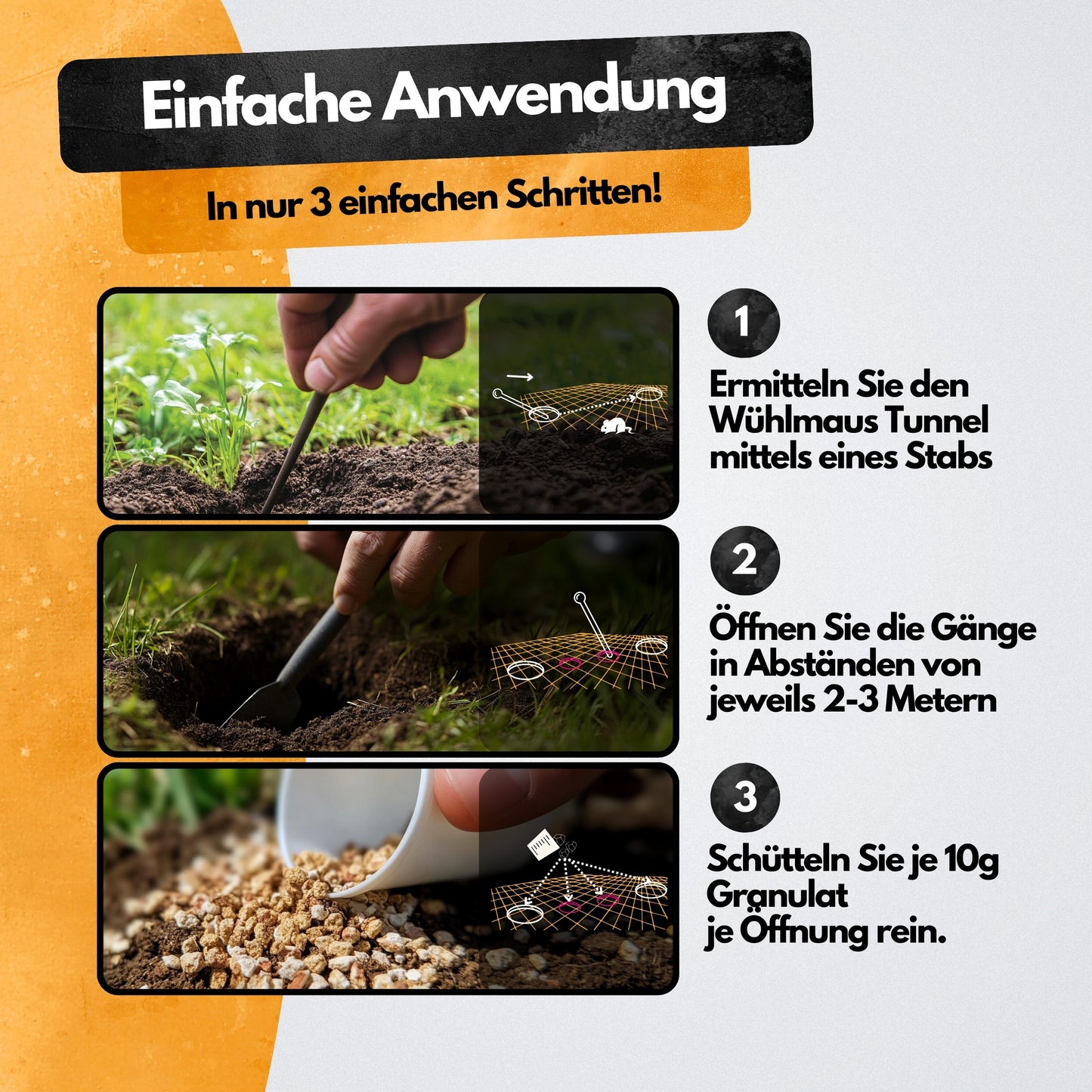 Wühlmaus Granulat - Abwehr Granulat - 300g