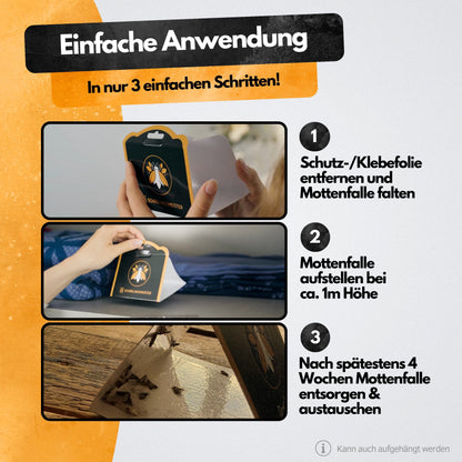 Kleidermotten Mottenfalle - 6 Stück - Pheromonfalle - Zum Monitoring