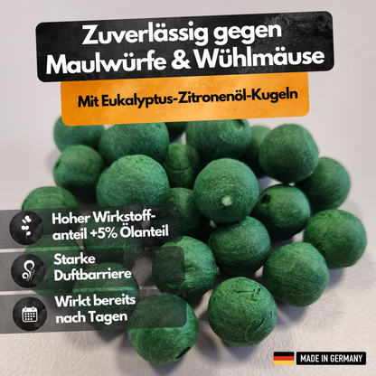 Maulwurf & Wühlmaus Kugeln - 100 Kugeln - Vertreiber & Wühlmausschreck