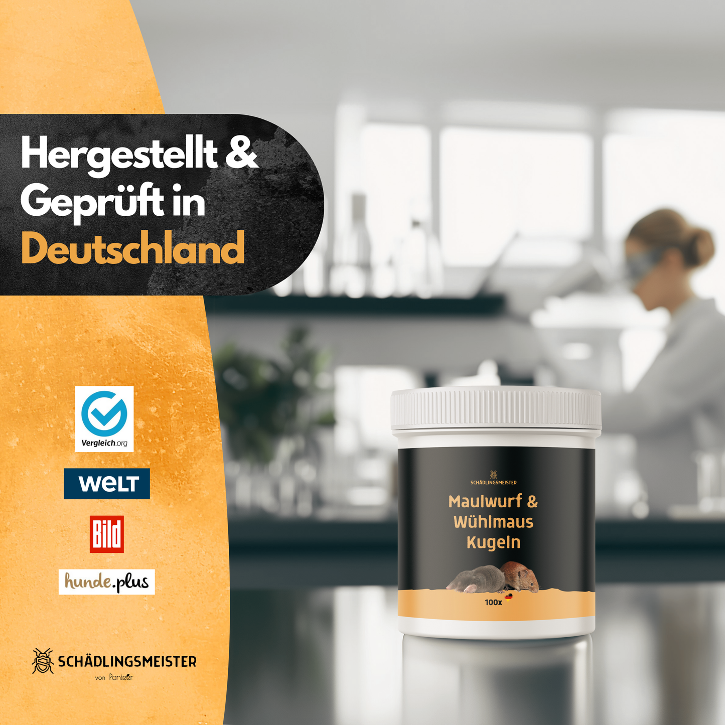 Maulwurf & Wühlmaus Kugeln - 100 Kugeln - Vertreiber & Wühlmausschreck