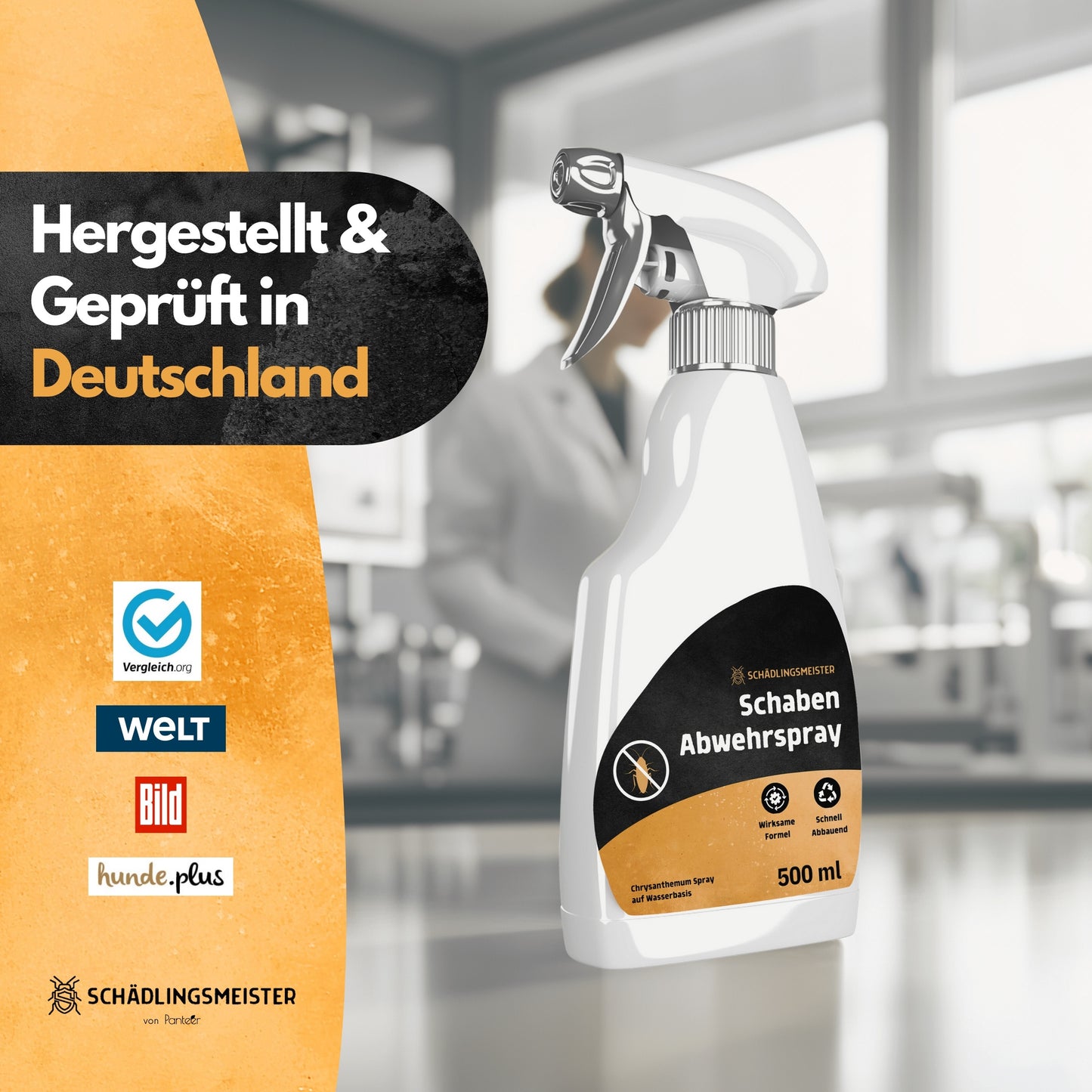 Schaben Abwehrspray - 500 ml - Repellent - Mit Eukalyptus