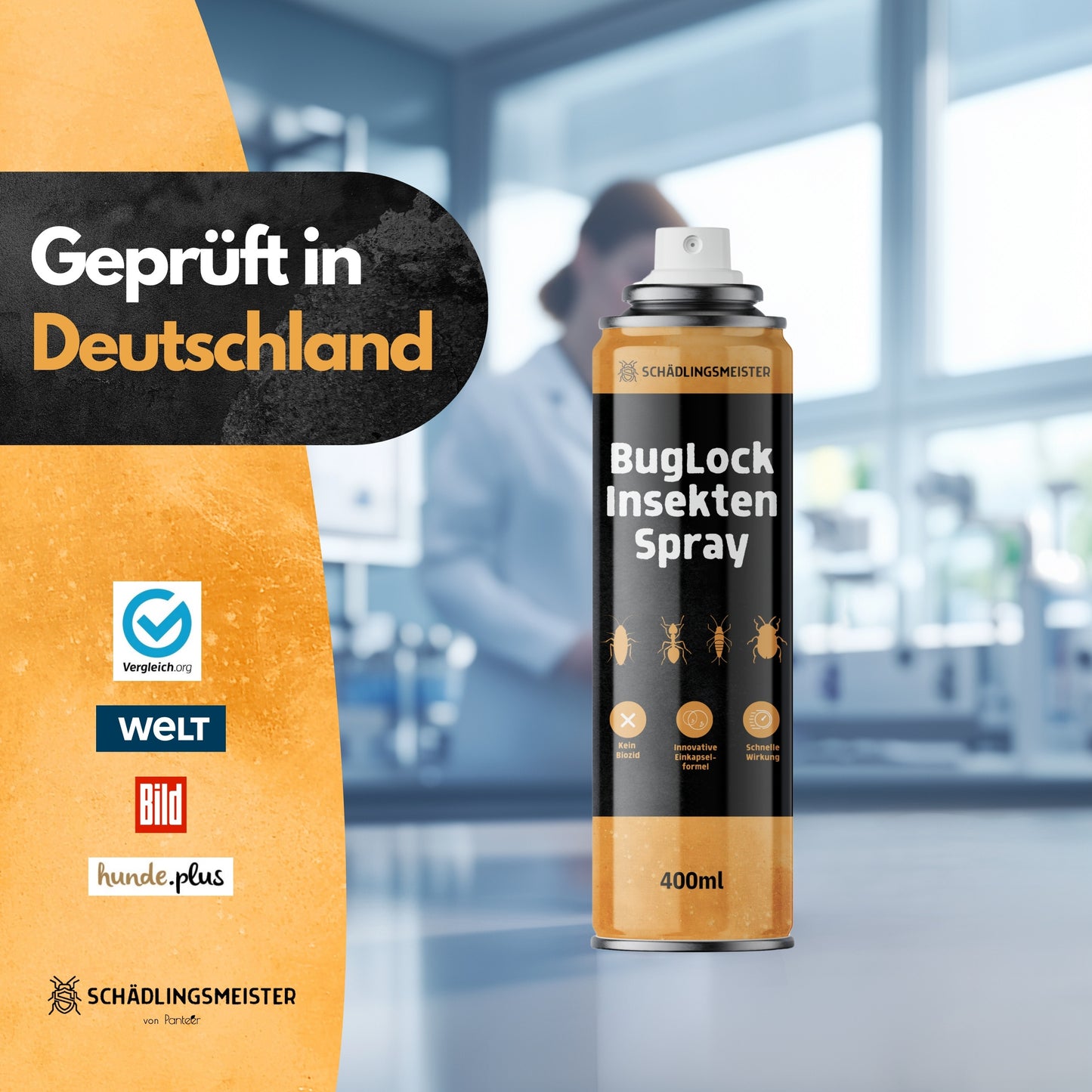 BugLock Insekten Spray - 400ml - Biozidfrei - Einkapselungseffekt