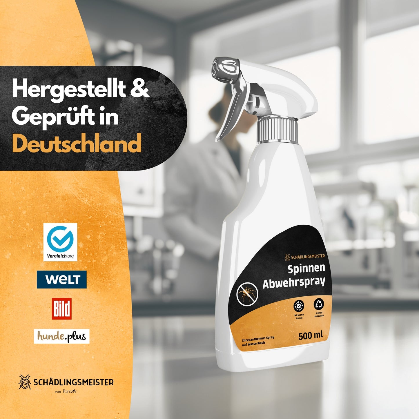Spinnen Abwehrspray - 500 ml - Repellent - Mit Eukalyptus
